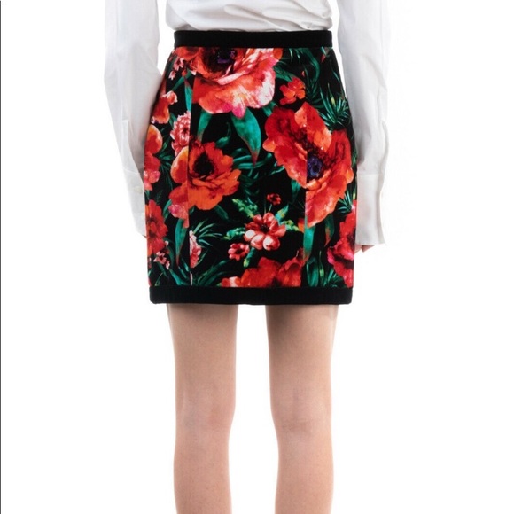NWT Authentic Balmain Velvet Floral Mini Skirt - Picture 13 of 13